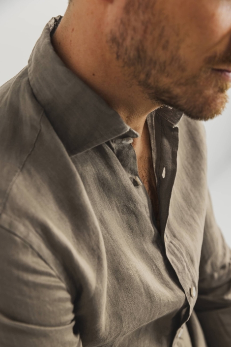 State of Art shirt ls plain linen